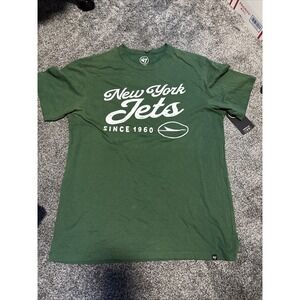 NFL New York Jets Men's Sz Small‎ Dusted Eden SS Graphic Tee Green 47 Brand NWT